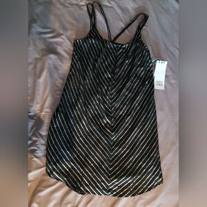 NWT Black and silver Mimi Chica mini dress